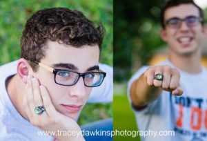 Showing off the Class or Senior Class Ring.