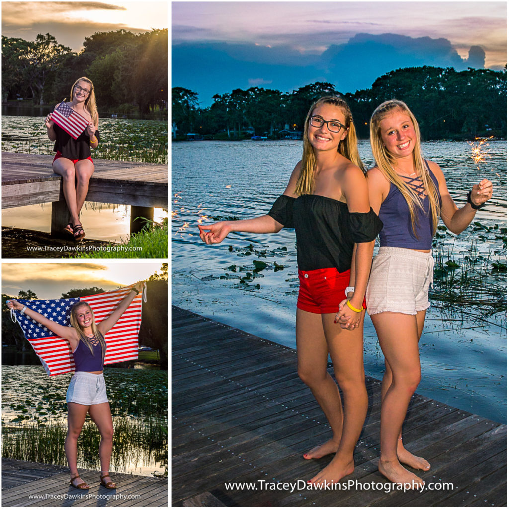 red white and blue, 4th of July, 4th of July senior pictures