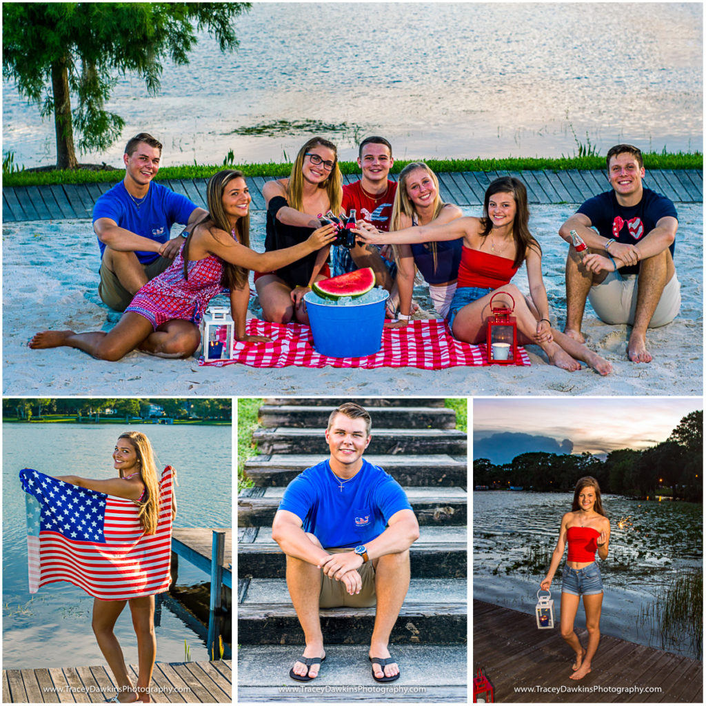 4th of July, senior team, cocoa cola, beach, lake pictures, flag pictures